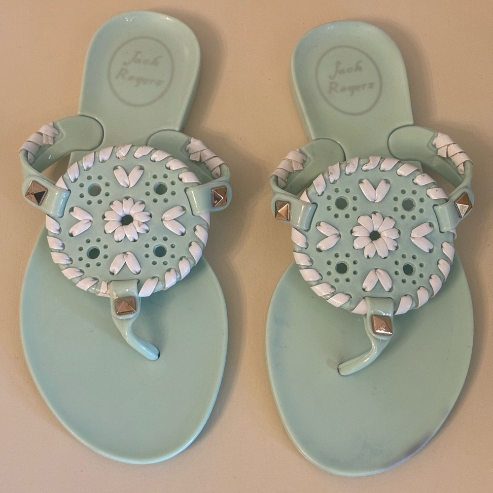 Jack Rogers Girls Georgica Jelly Slip On Thong Sandal  spa Size 11